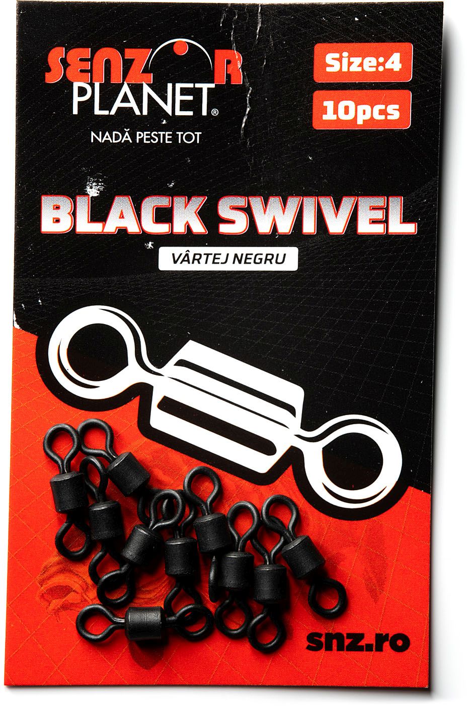 Vartej SENZOR Black Swivel, Nr.4, 10buc/pac