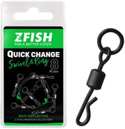 Vartej Zefish Quick Change Swivel With Ring, Size 8, 10buc/pac