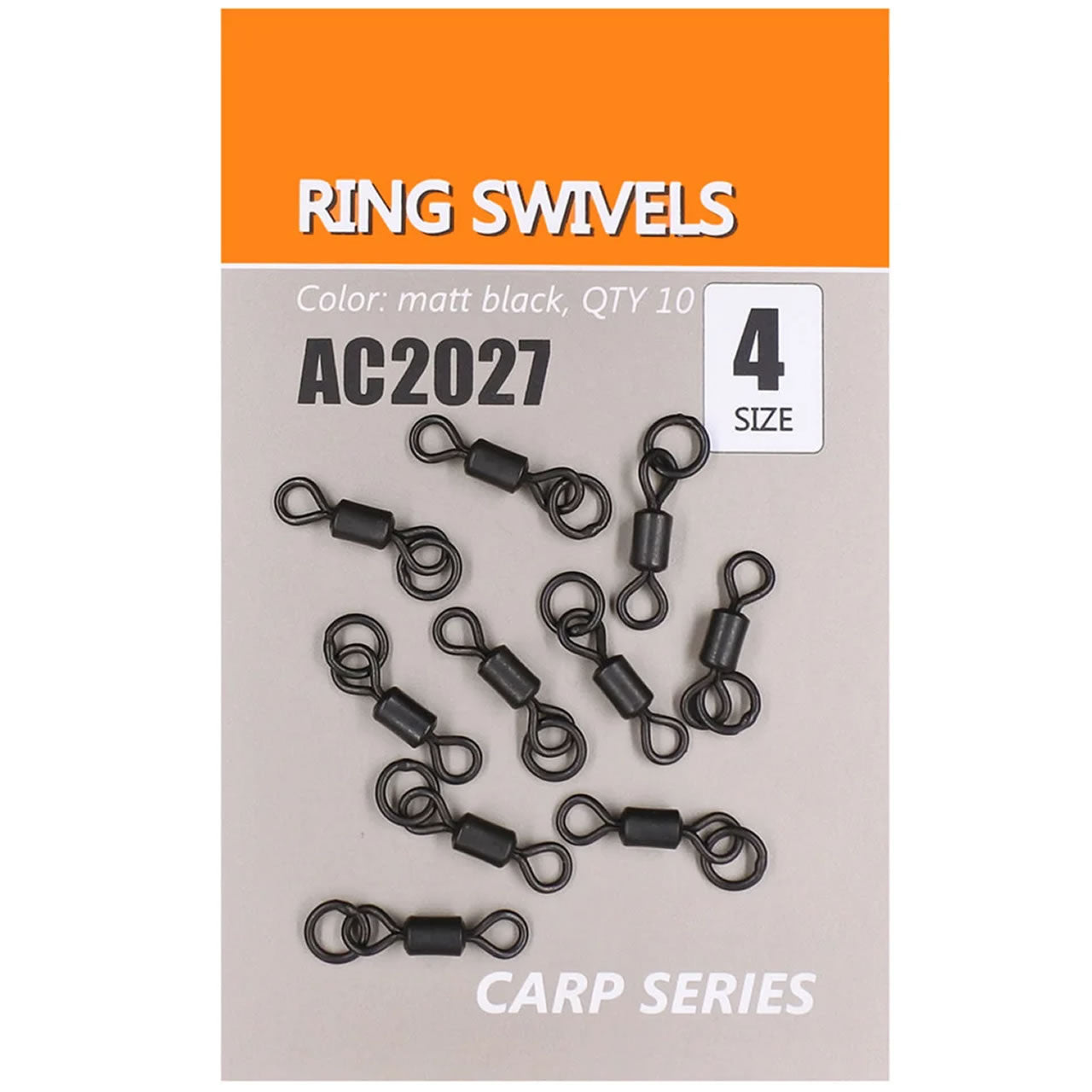 Vartej cu Anou Orange Ring Swivels No.4, 10buc/pac