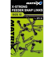 Vartej cu Margea Culisanta si Agrafa Matrix X-Strong Feeder Bead Snap Links Nr.10 10buc/plic