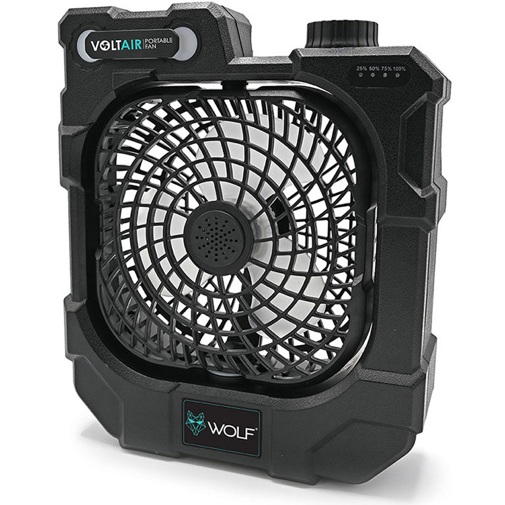 Ventilator Portabil + Baterie Externa Wolf Voltair Portable Fan &amp; Powerbank, Black