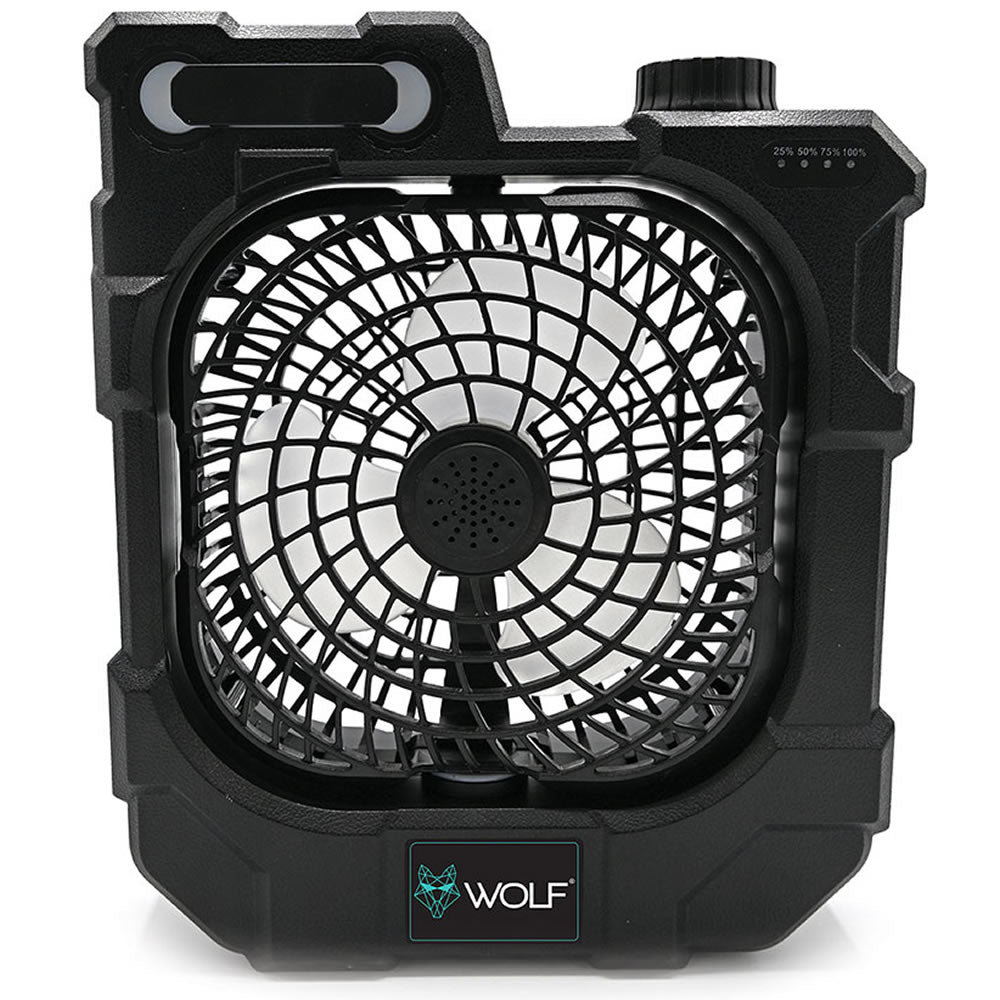 Ventilator Portabil + Baterie Externa Wolf Voltair Portable Fan &amp; Powerbank, Black
