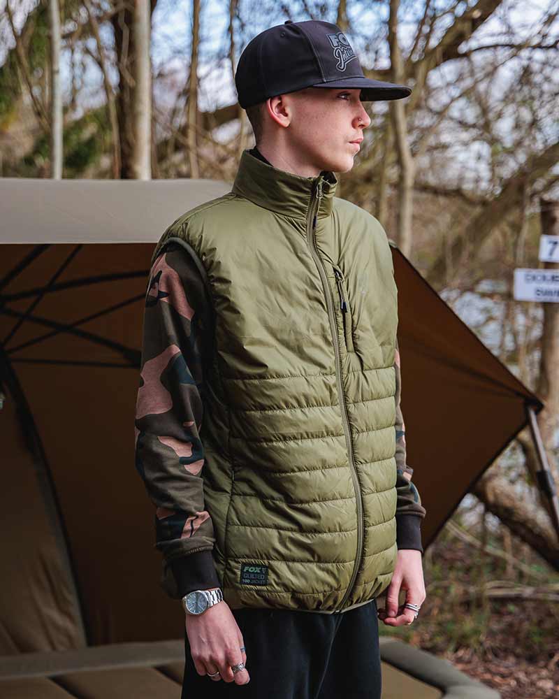 Vesta FOX Olive Quilted 100 Gilet, Kaki