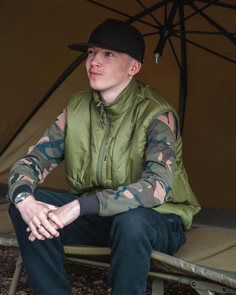 Vesta FOX Olive Quilted 100 Gilet, Kaki