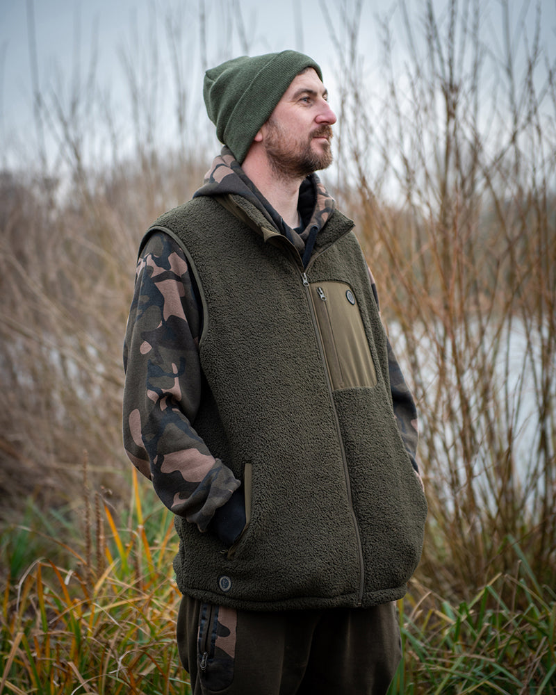 Vesta FOX Olive Sherpa Hybrid Gilet