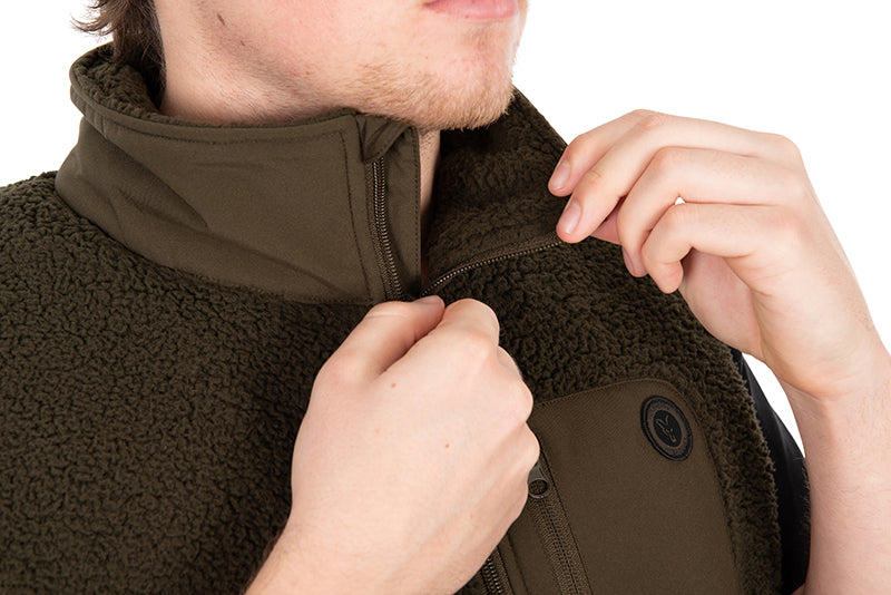 Vesta FOX Olive Sherpa Hybrid Gilet