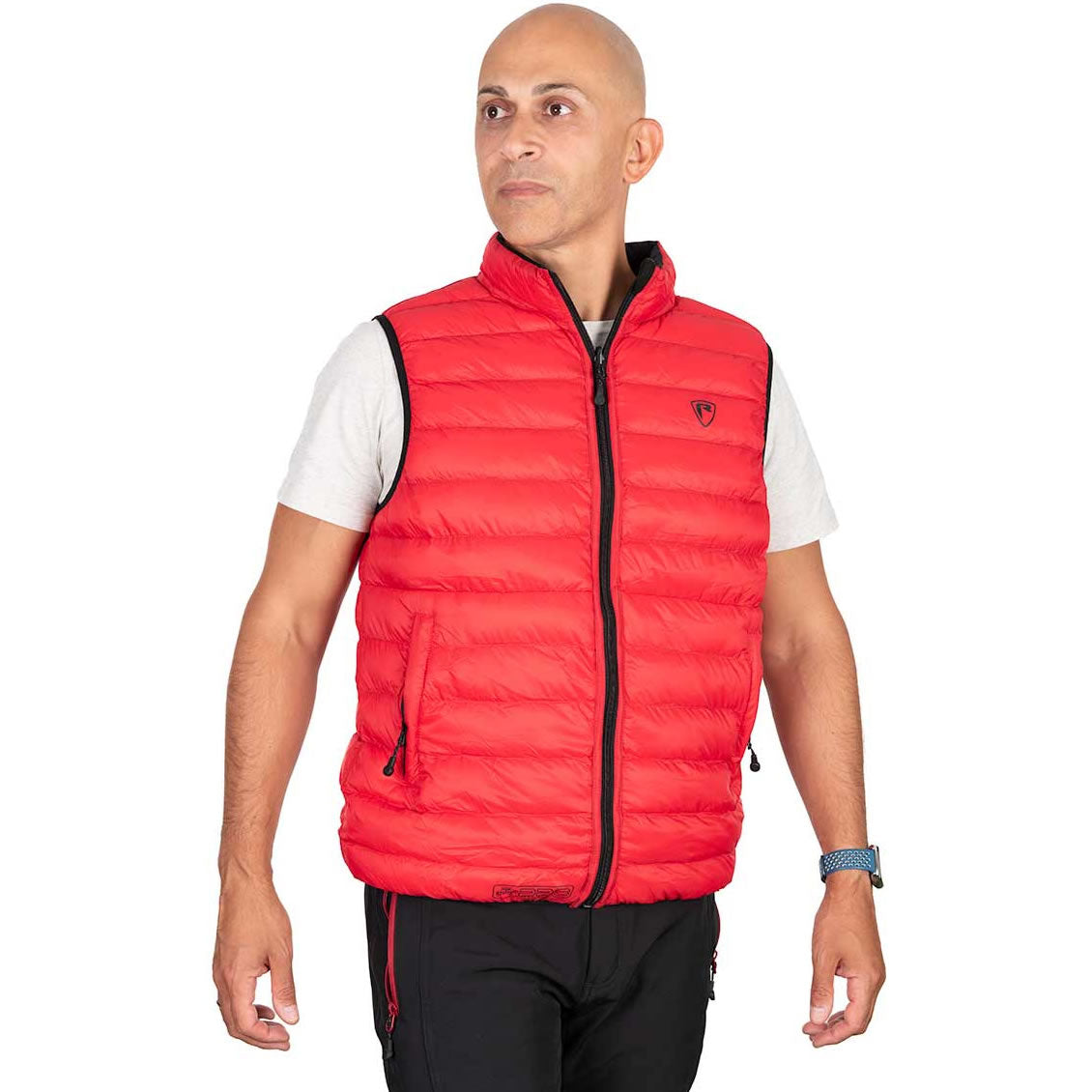 Vesta FOX RAGE Pro Series Reversible Lightweight Quilted Gilet, Black / Rage Red