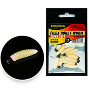Viermi Artificiali Filfishing Filex Honey Worm, FF10 Natur, 2.5cm, 10buc/pac