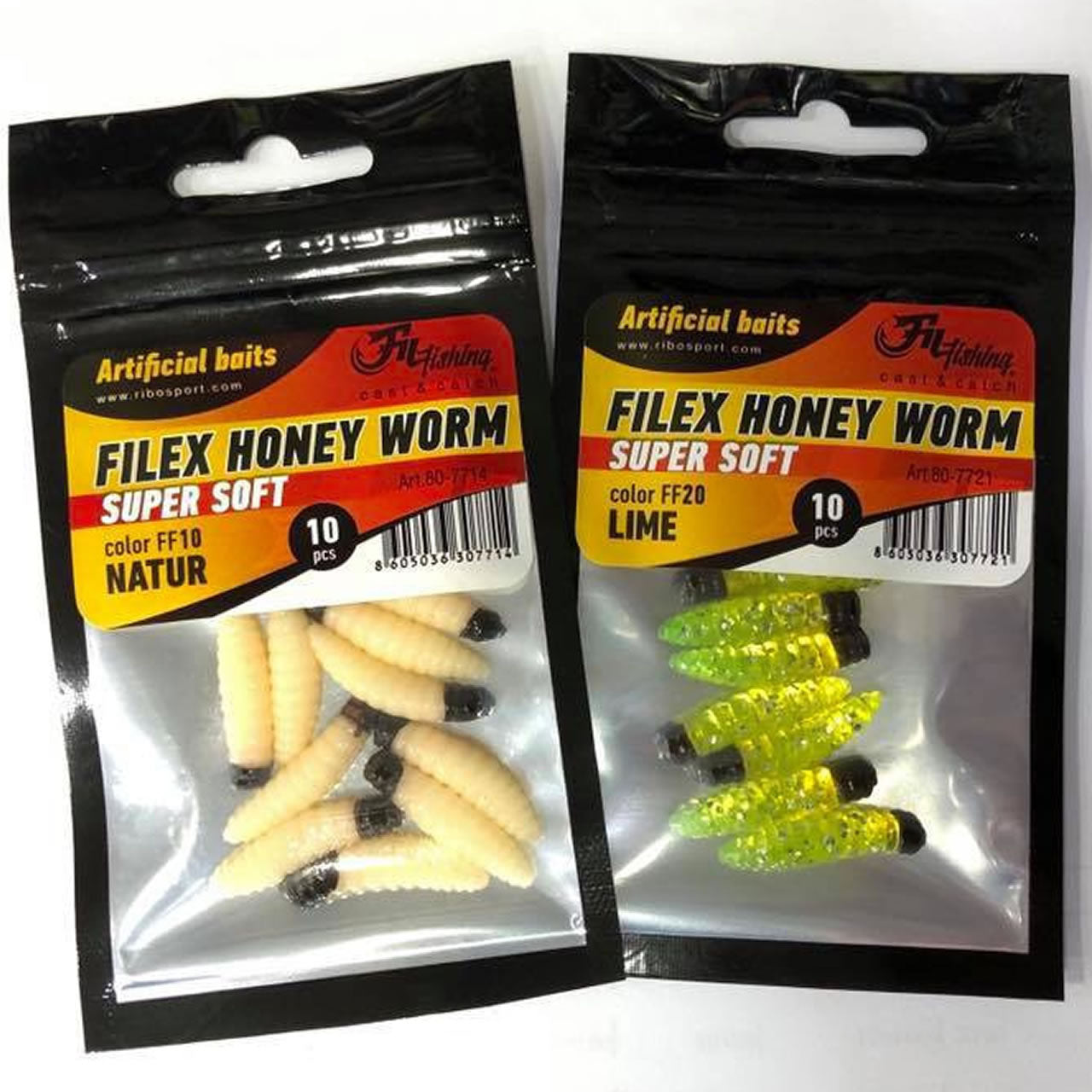Viermi Artificiali Filfishing Filex Honey Worm, FF20 Lime, 2.5cm, 10buc/pac