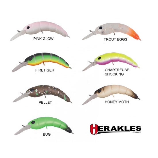 Vobler Colmic Herakles Moth Sinking 3.7cm Chartreuse Shocking