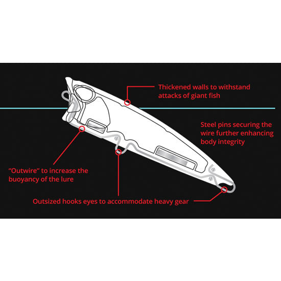 Vobler DUO Realis FangPOP 105F, CTA3352 Ghost Archer Fish, 10.5cm, 24.5g