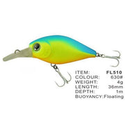 Vobler FL FL510 Floating 36mm 4.0g Depth 1.0m Colour 630