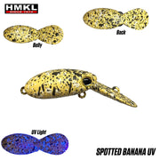 Vobler HMKL Inch Crank DR Custom Painted Spotted Banana UV 2.5cm 2g