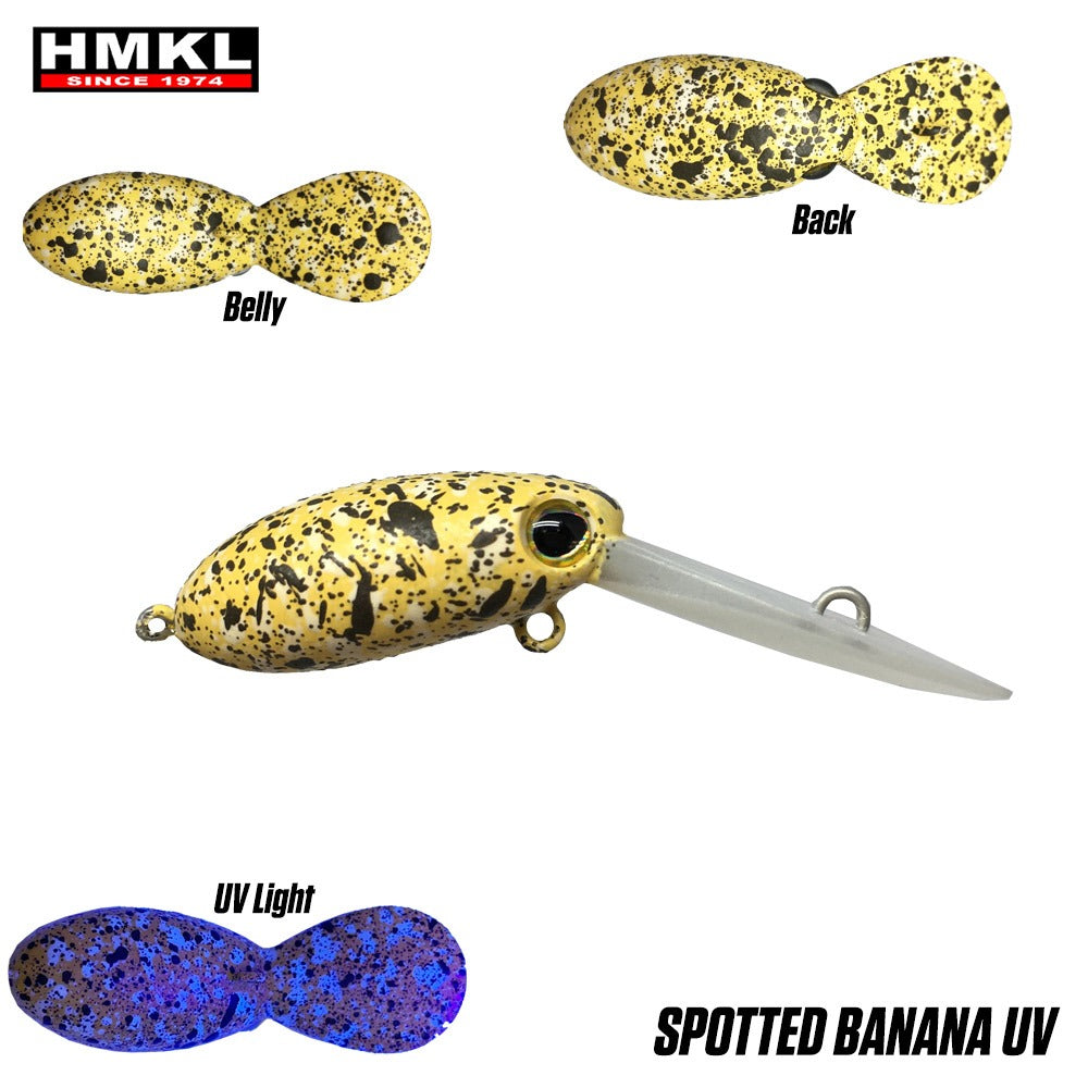 Vobler HMKL Inch Crank MR Custom Painted Spotted Banana UV 2.5cm 1.6g
