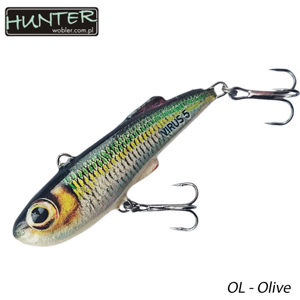 Vobler HUNTER Lipless Virus Culoare OLIV 5cm 1buc/pac