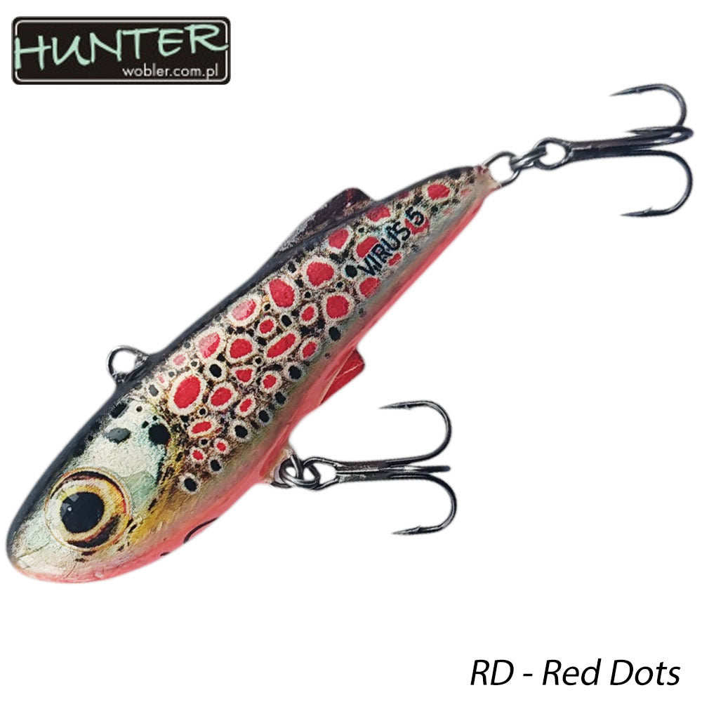 Vobler HUNTER Lipless Virus Culoare RD 5cm 1buc/pac