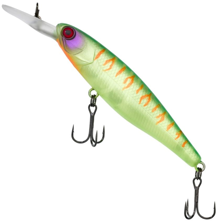 Vobler ILLEX Squirrel Minnow Suspending, SP Lime Chart Tiger, 14g, 7.9cm, 1buc/pac