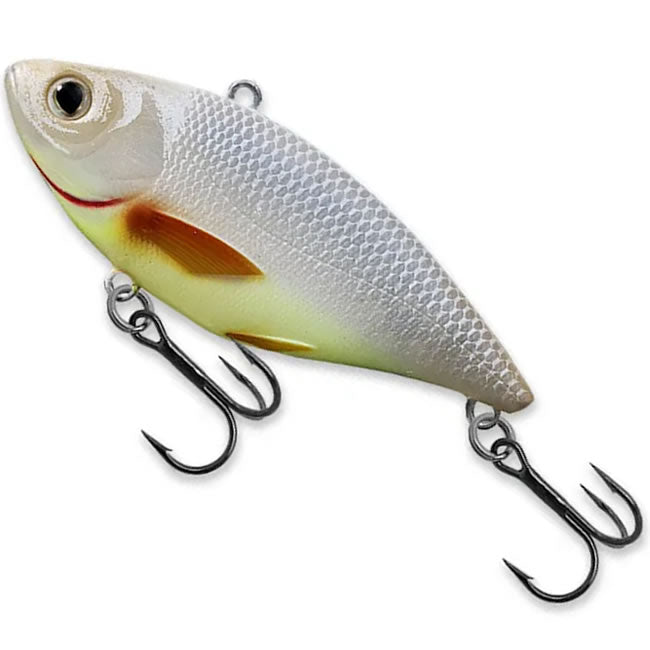 Vobler Live Target Golden Shiner Rattlebait, Glow / White, 7.0cm, 14.0g