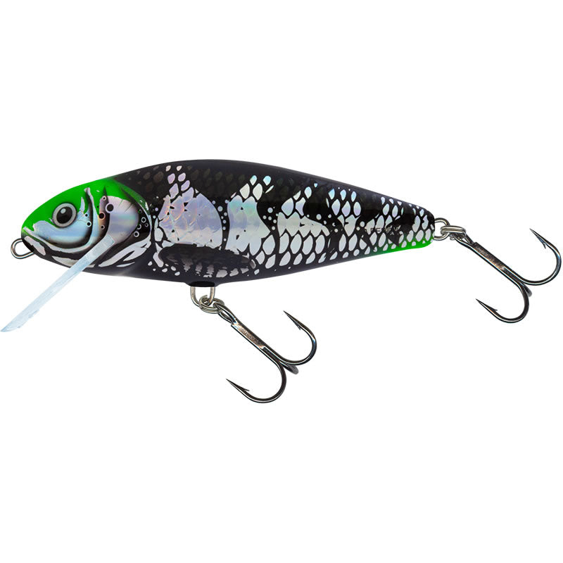 Vobler Salmo Perch 8 Floating, Holo Dark Green Head, 8cm, 12g