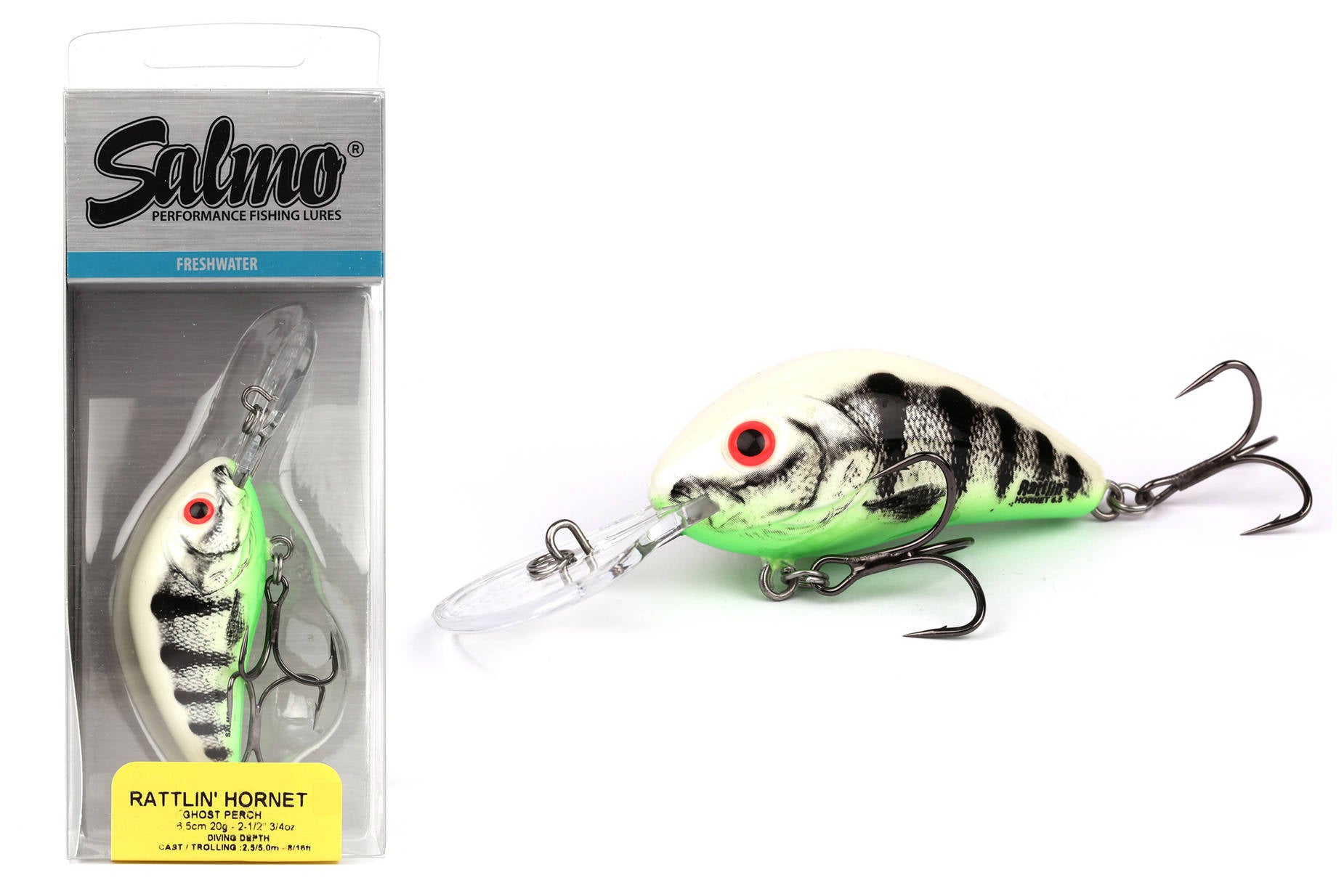 Vobler Salmo Rattlin Hornet Floating Ghost Perch 3.5cm 3.1g