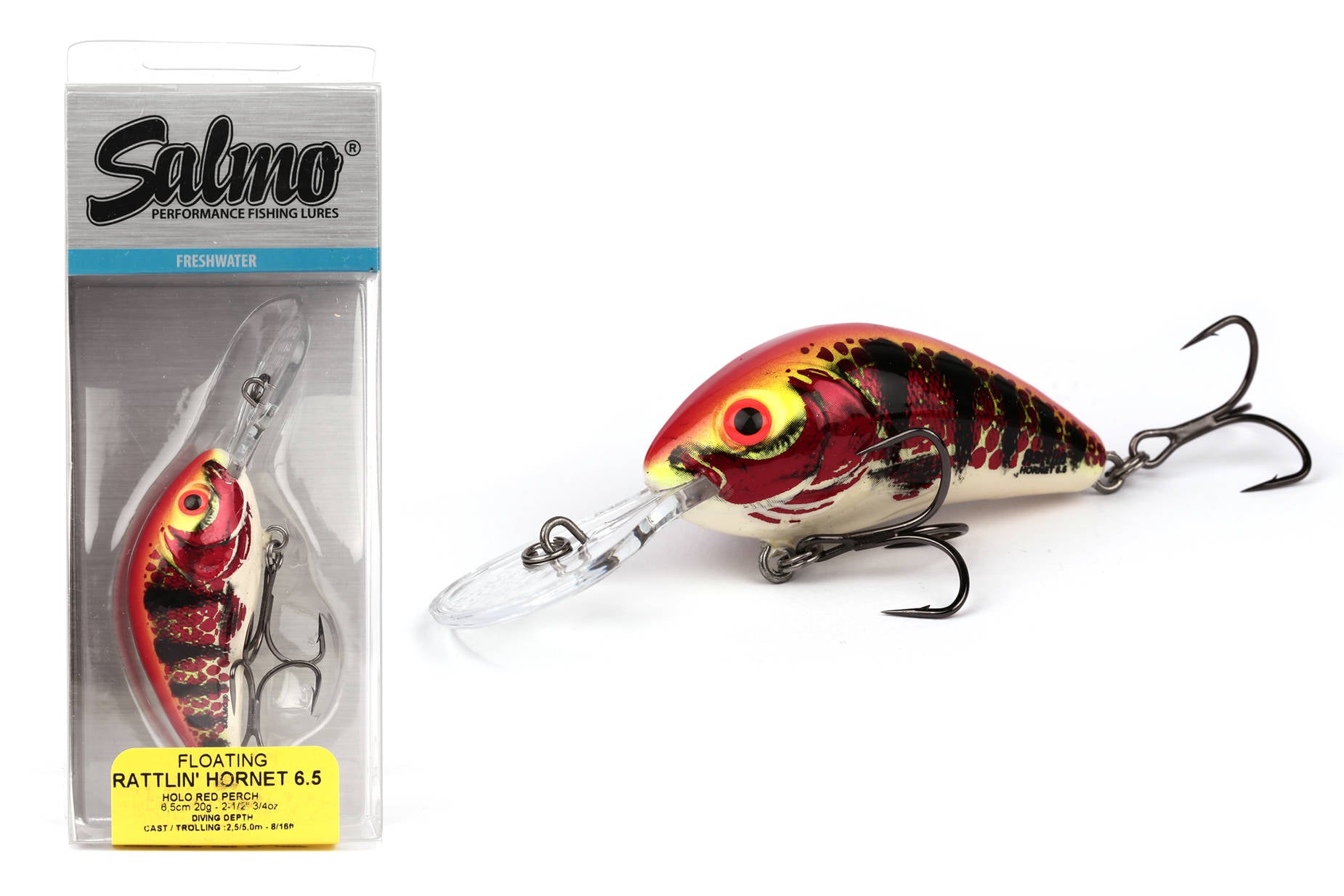 Vobler Salmo Rattlin Hornet Floating Holo Red Perch 4.5cm 6g