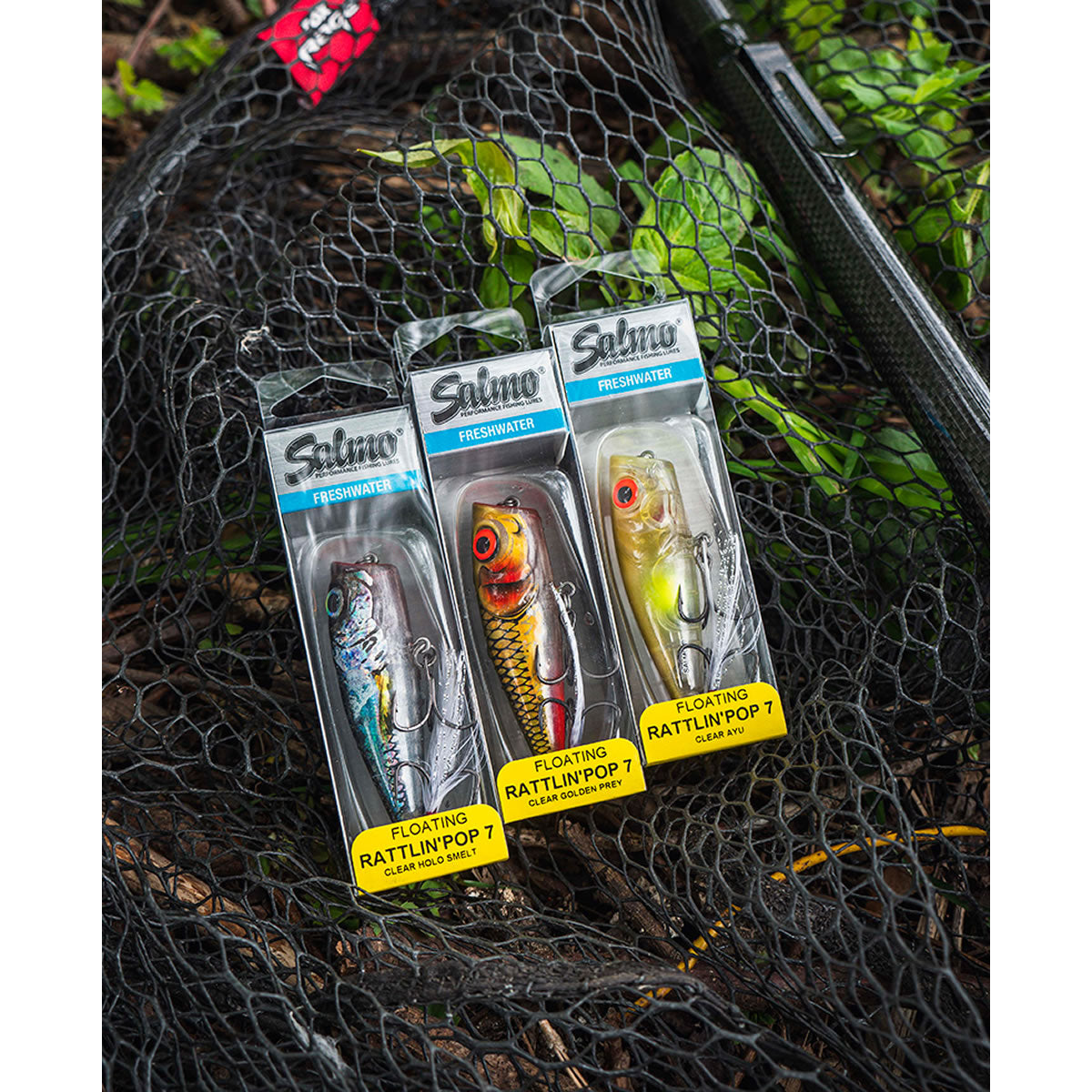 Vobler Salmo Rattlin Pop Clear Holo Smelt, 7cm, 12.5g