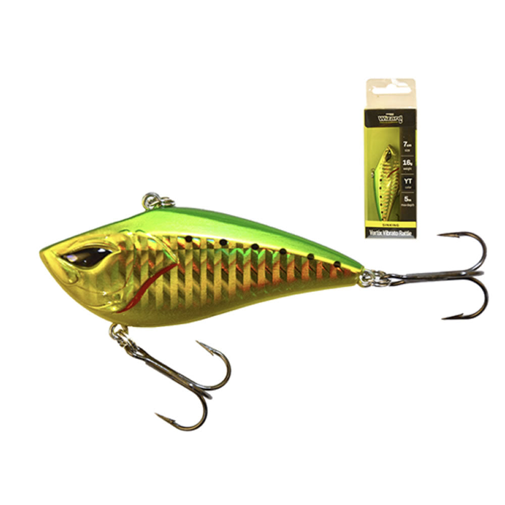 Vobler WIZARD Vertix Vibrato Rattle Sinking, Culoare YT, 7cm, 16g, 1buc/pac