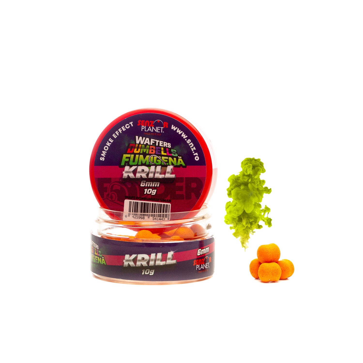 WAFTERS DUMBELLS FUMIGENA METHOD FEEDER KRILL 6mm 10g