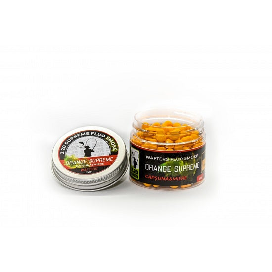 Wafter 220Baits Supreme Fluo 6 mm portocaliu Miere &amp; Capsuna