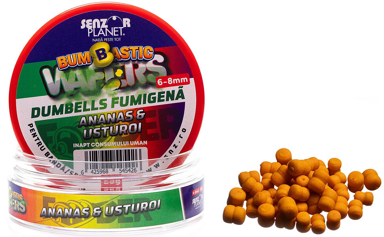 Wafter SENZOR Bumbastic Dumbells Pentru Banda Fumigena, Ananas Usturoi, 6-8mm, 25g