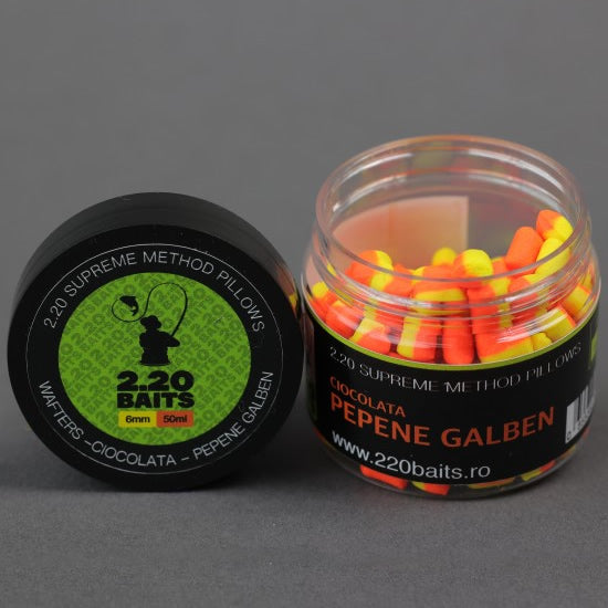 Wafters 2.20 Baits Supreme Pernute Galben - Portocaliu Ciocolata &amp; Pepene Galben 50ml