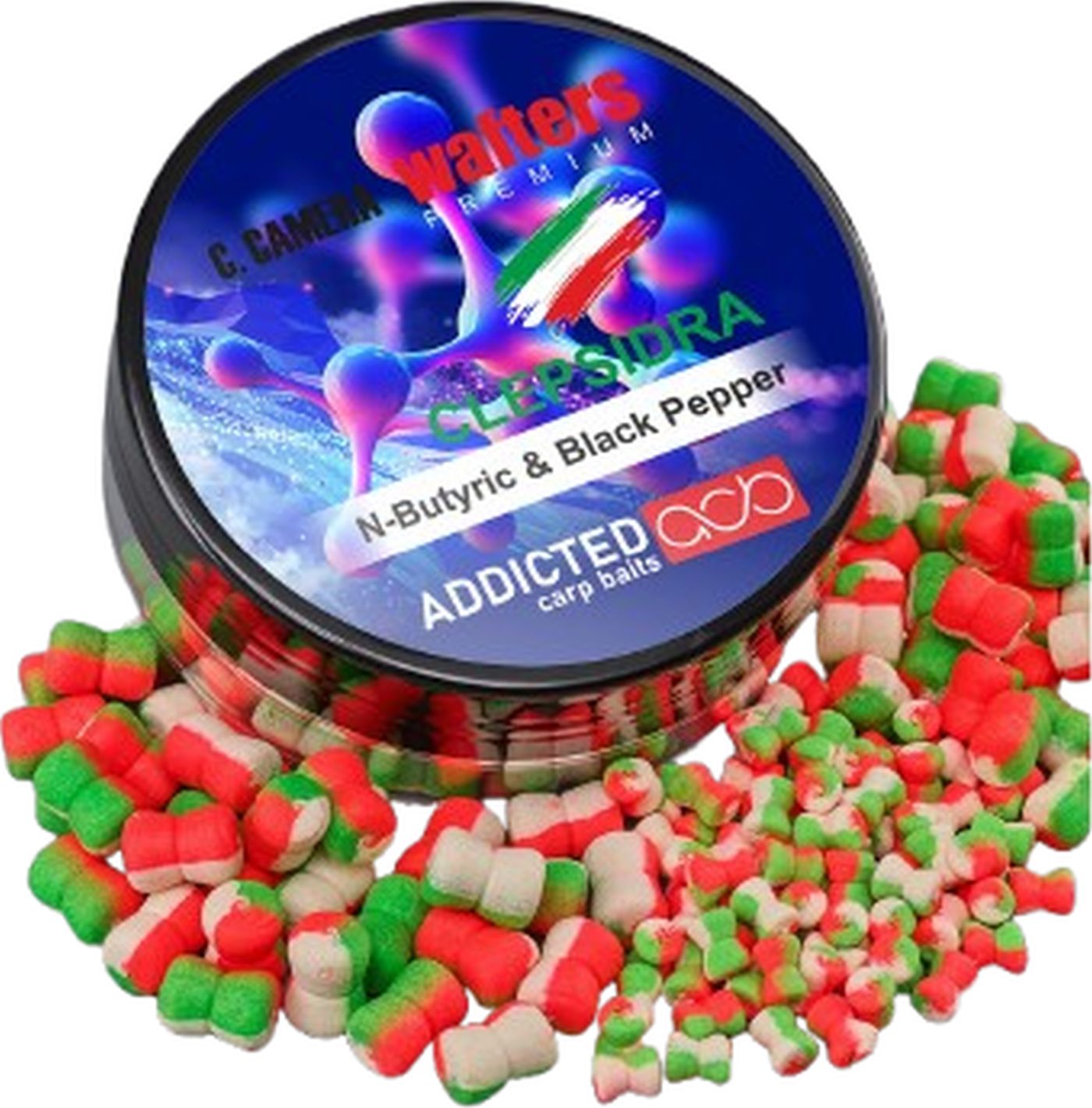 Wafters ADDICTED CARP BAITS Clepsidra Premium Nbutyric Black Pepper 40ml