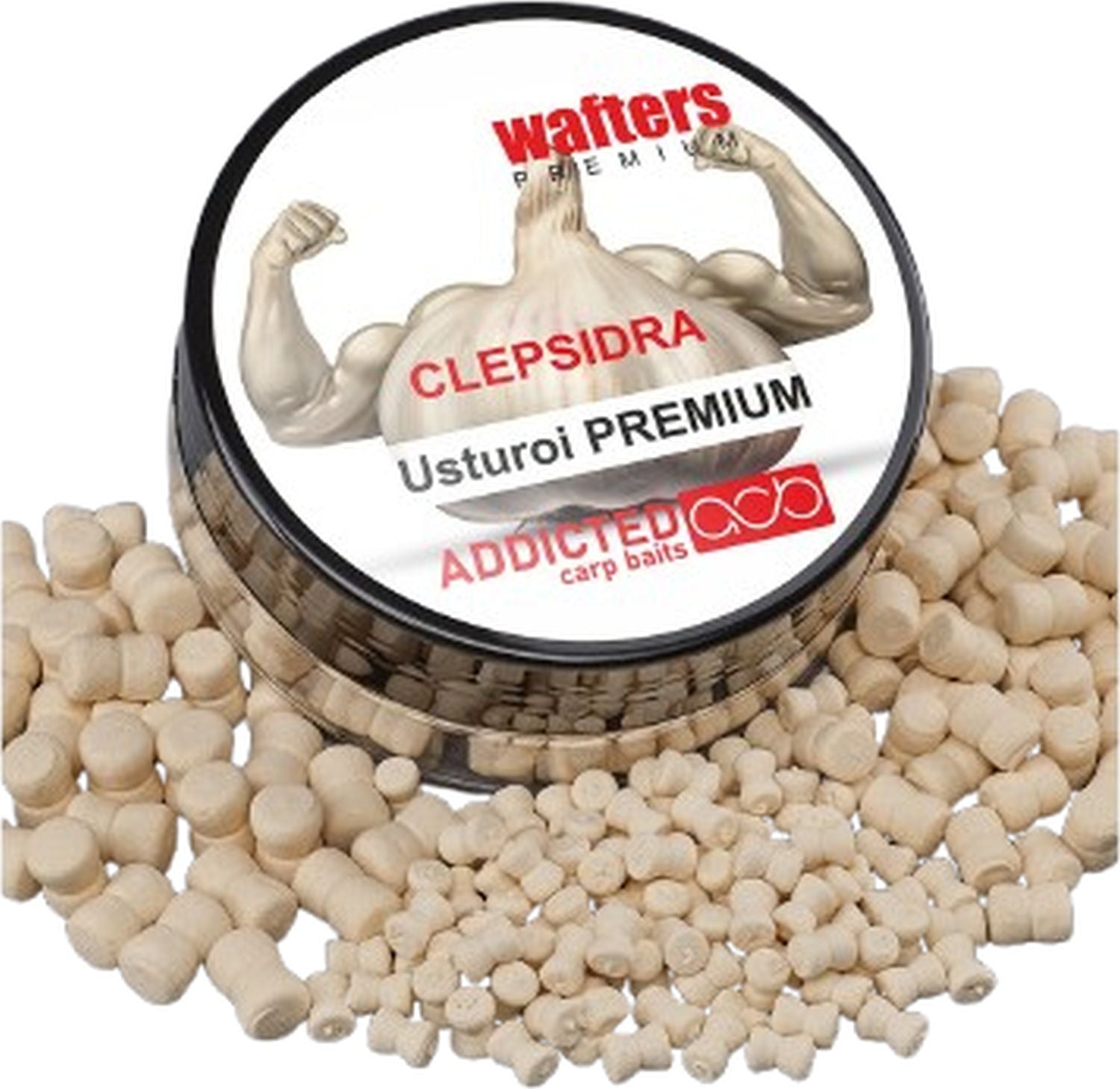 Wafters ADDICTED CARP BAITS Clepsidra Premium, Usturoi, 6mm, 40ml
