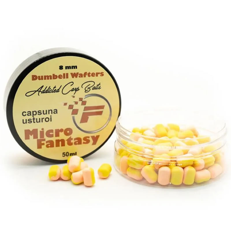 Wafters Addicted Carp Baits Dumbell Fantasy, Capsuna &amp; Usturoi, 6mm, 50ml