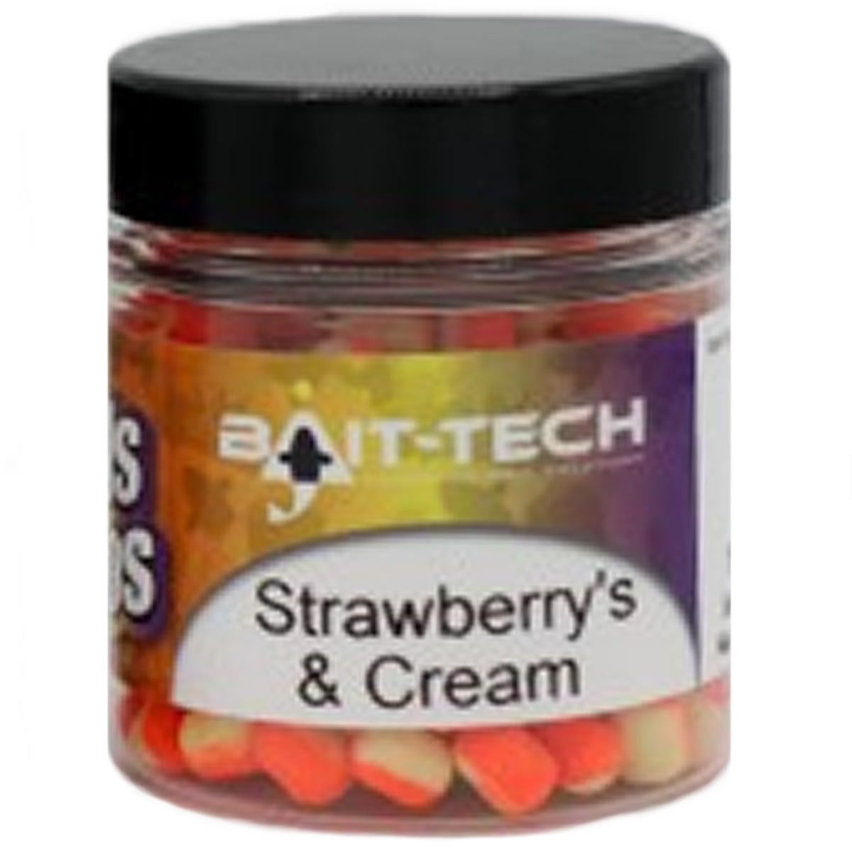 Wafters Bait Tech Duo Color Criticals, Strawberry &amp; Cream, 5mm