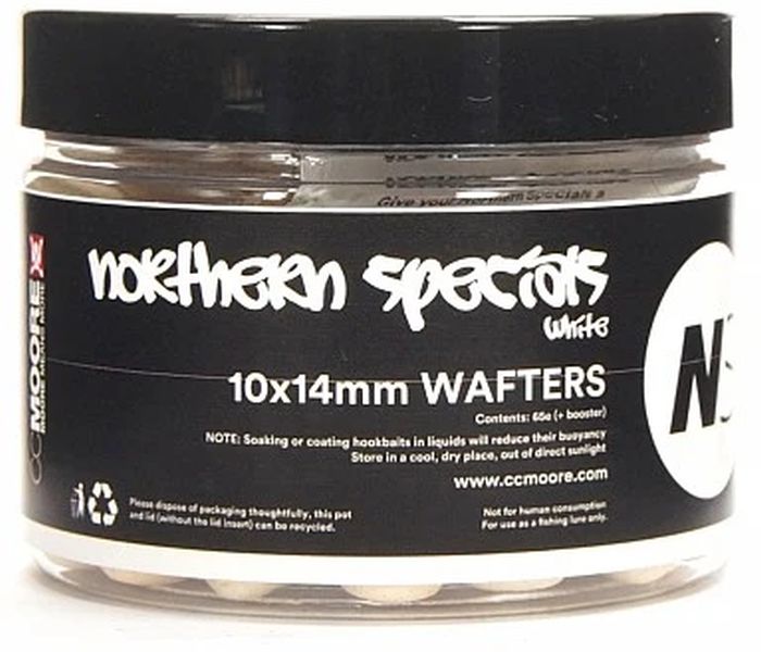 Wafters CC MOORE Northern Special Dumbells, NS1 White, 10x14mm, 50buc/cutie