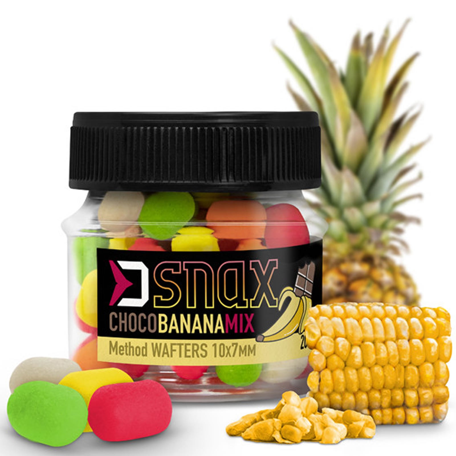 Wafters Delphin Mix D SNAX WAFT, Porumb &amp; Ananas, 10x7mm, 20g