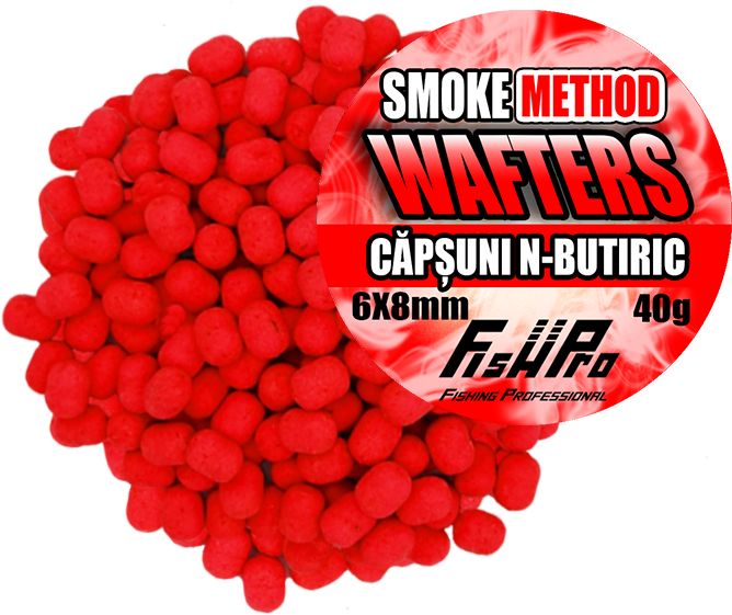 Wafters FISH PRO Method Smoke, Capsuni N-Butyric, 6x8cm, 40g