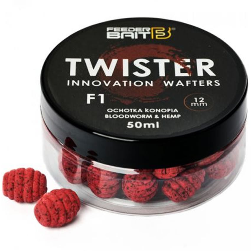 Wafters Feeder Bait Twister, F1 - Larve de libelula &amp; Canepa, 12mm, 50g