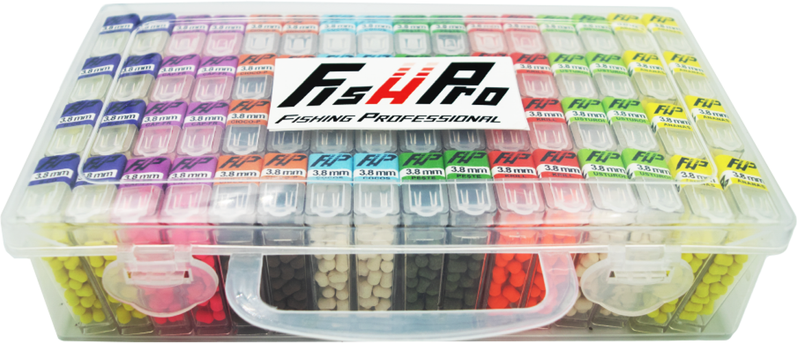 Wafters Fish Pro Easy Open Mega Box, 8 Arome, 64 Cutii, Multicolor, 3.8x5m