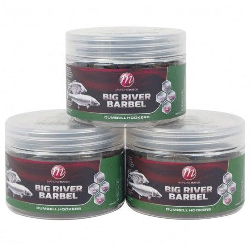 Wafters MAINLINE Match Dumbell Hookers Big River Barbel, Yellow, Essential Cell, 15x18mm, 150ml