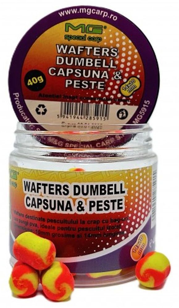 Wafters MG Dumbell, Capsuna Peste, 10mm, 40g