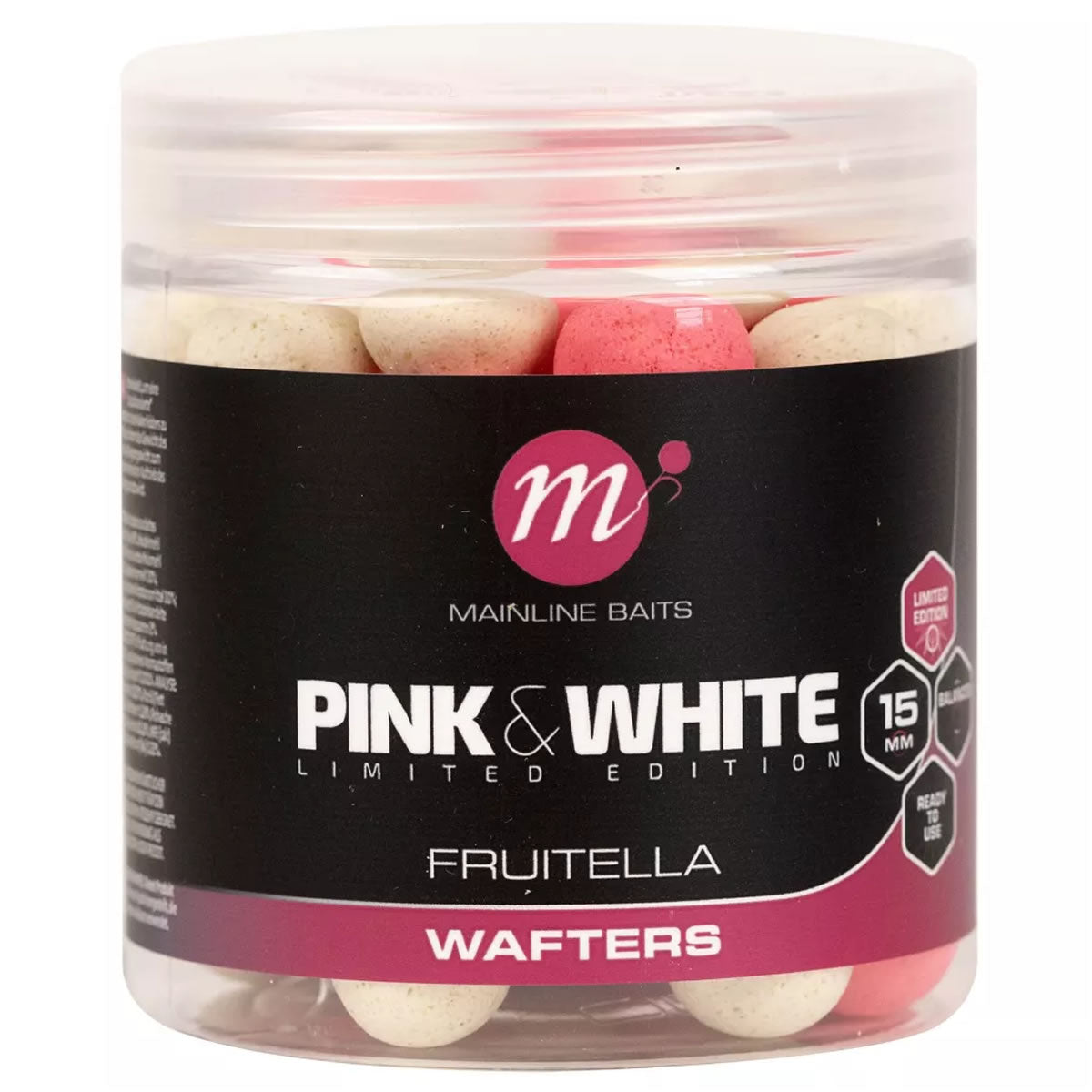 Wafters Mainline Fluo Roz &amp; Alb, Fruitella, 15mm, 250ml