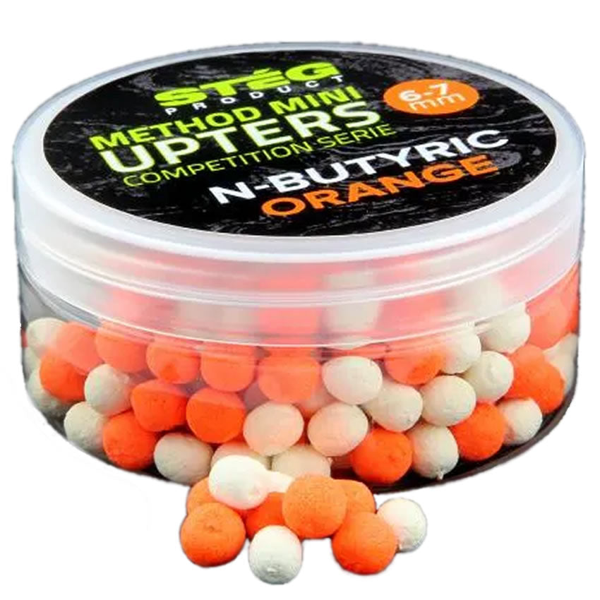 Wafters Steg Method Mini Upters Competition Serie, N-Butyric &amp; Orange, 6-7mm, 25g 