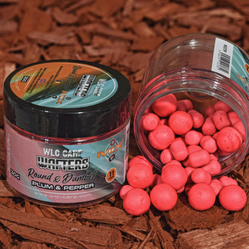 Wafters WLC Mix Round &amp; Dumbell, Pruna &amp; Piper Negru, 11mm, 30g